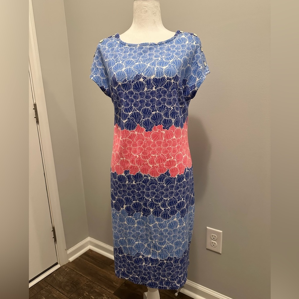 Talbots seashell print dress, size smalll